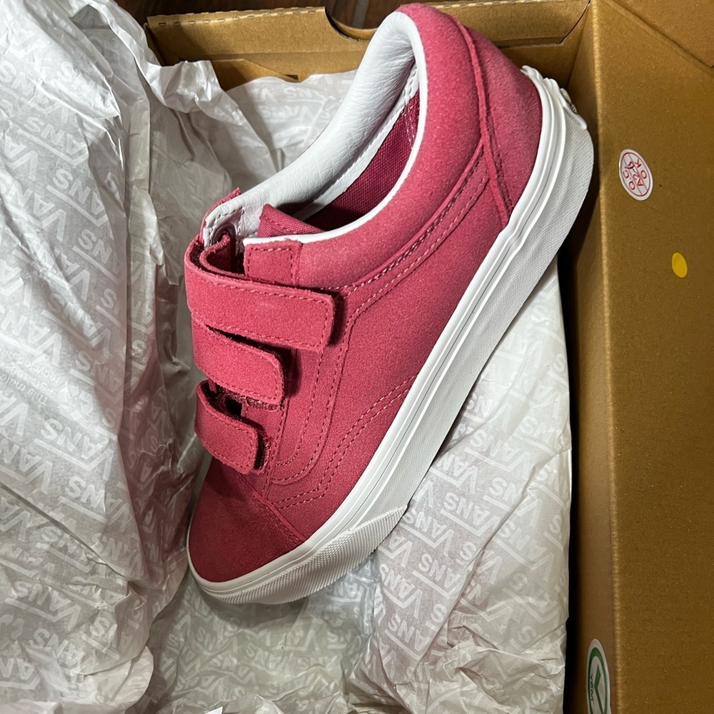 Vans Old Skool V pink trainers Women’s Size 7 - Picture 2 of 5